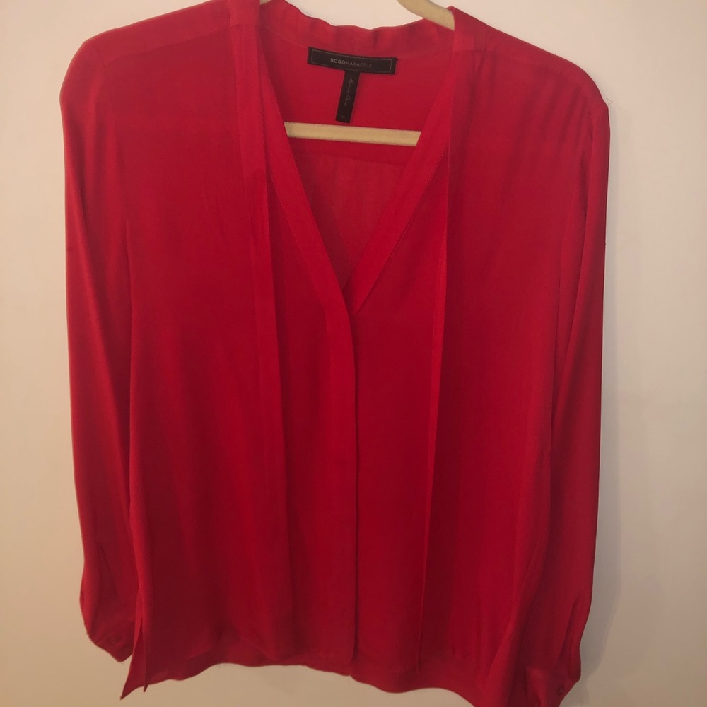 red BCBG Maxazria blouse